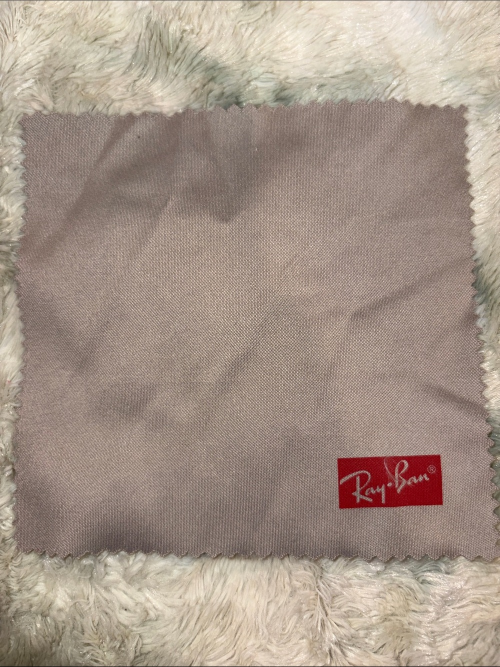 Ray-Ban Gray Microfiber Cloth with Red Logo